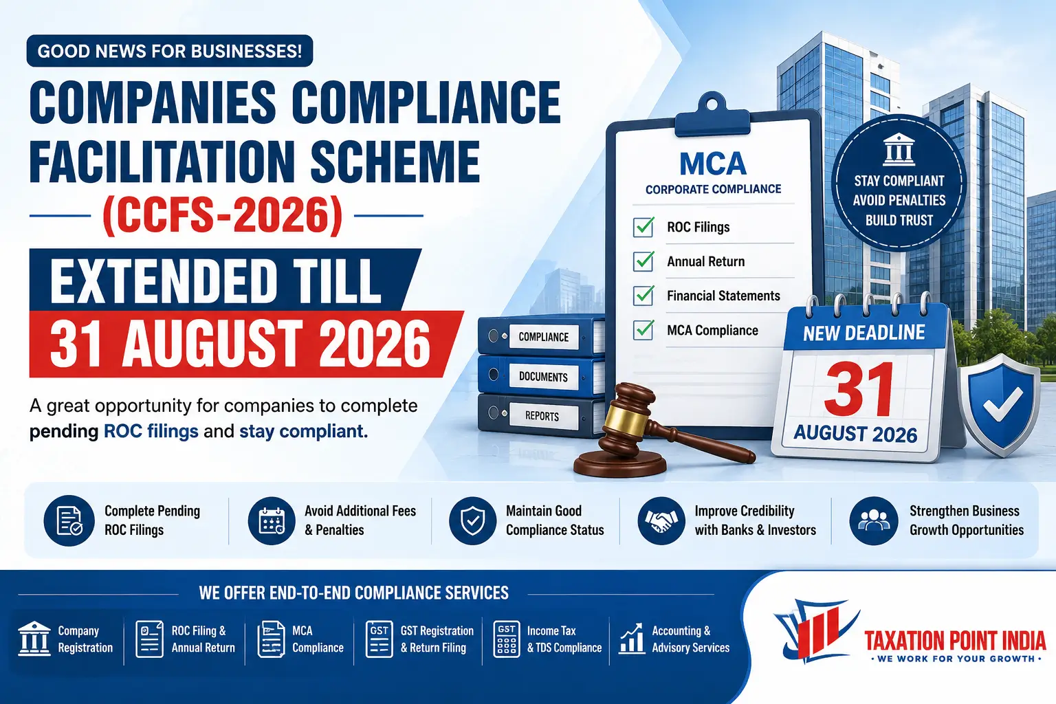 MCA Extends Companies Compliance Facilitation Scheme (CCFS-2026) – Big Relief for Companies